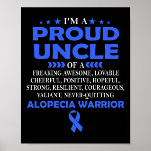 Ik ben trots op Alopecia krijger Poster