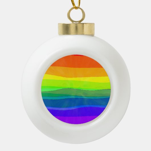 Ik ben trots op de LGBTQIA Pride Keramische Bal Ornament (Voorkant)