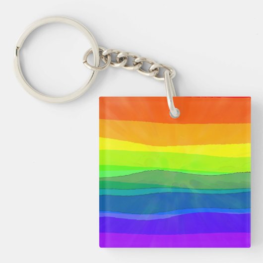 Ik ben trots op de LGBTQIA Pride Sleutelhanger (voorkant)