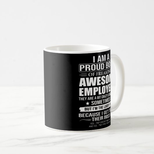 Ik ben trots op de vrije Geweldige werknemers 6 Koffiemok (Voorkant rechts)