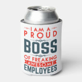 Ik ben trots op de vrije Geweldige werknemers Blikjeskoeler (Blikje Voorkant)