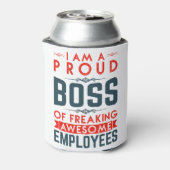 Ik ben trots op de vrije Geweldige werknemers Blikjeskoeler (Blikje Achterkant)