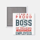 Ik ben trots op de vrije Geweldige werknemers Magneet (Voorkant / Achterkant)