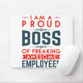Ik ben trots op de vrije Geweldige werknemers Muismat (Met muis)