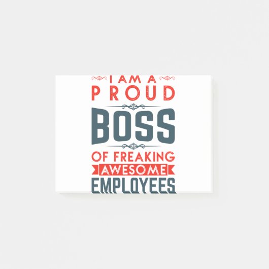 Ik ben trots op de vrije Geweldige werknemers Post-it® Notes (Voorkant)
