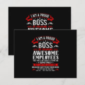 Ik ben trots op het vrijmaken van Geweldige werkne RSVP Kaartje (Voorkant / Achterkant)