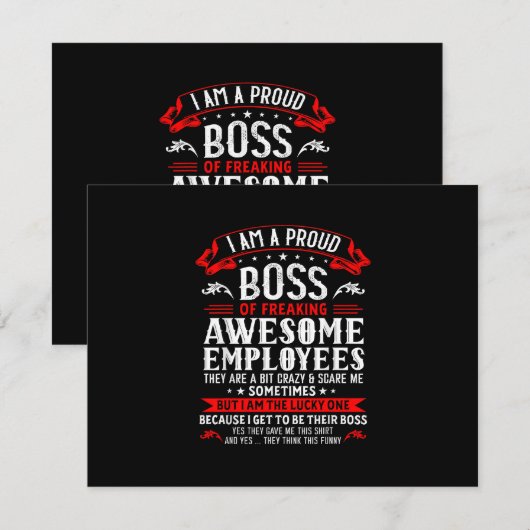 Ik ben trots op het vrijmaken van Geweldige werkne RSVP Kaartje (Voorkant / Achterkant)