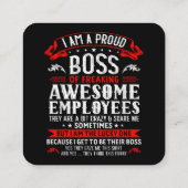 Ik ben trots op het vrijmaken van Geweldige werkne Vierkante Visitekaartje (Achterkant)