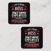 Ik ben trots op het vrijmaken van Geweldige werkne Vierkante Visitekaartje (Voorkant / Achterkant)