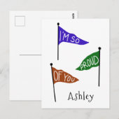 Ik ben trots op jou Persoonlijke Felicitaties Briefkaart (Voorkant / Achterkant)