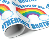 Ik ben trots op mijn Gay Brother LGBT Zuster Cadeaupapier (Rol Hoek)