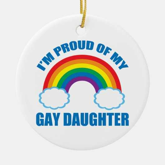Ik ben trots op mijn Gay Daughter Keramisch Ornament (Voorkant)