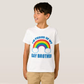 Ik ben trots op mijn homoseksuele broertje Rainbow T-shirt (Voorkant volledig)