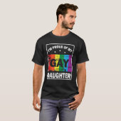 Ik ben trots op mijn homoseksuele dochter en blij t-shirt (Voorkant volledig)