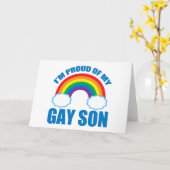Ik ben trots op mijn homoseksuele Zoon LGBTQ, moed Kaart (Gele Bloem)