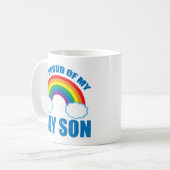 Ik ben trots op mijn homoseksuele Zoon LGBTQ, moed Koffiemok (Voorkant links)