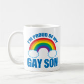 Ik ben trots op mijn homoseksuele Zoon LGBTQ, moed Koffiemok (Links)