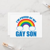 Ik ben trots op mijn homoseksuele zoon Moeder Vade Kaart (Voorkant / Achterkant in situ)