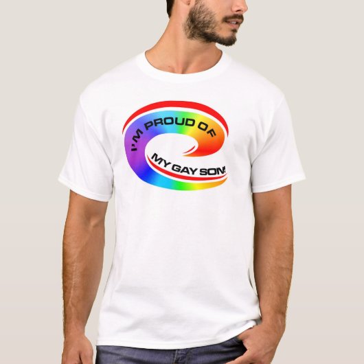 Ik ben trots op mijn homoseksuele zoon t-shirt (Voorkant)