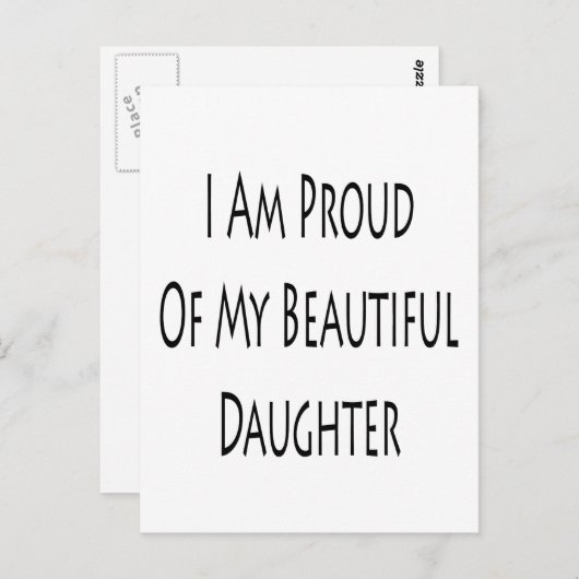 Ik ben trots op mijn mooie dochter briefkaart (Voorkant / Achterkant)