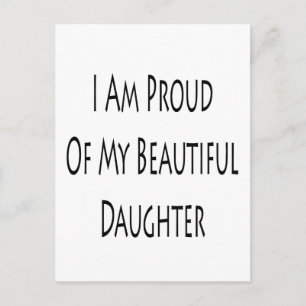Ik ben trots op mijn mooie dochter briefkaart