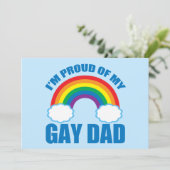 Ik ben trots op mijn pap Rainbow Pride Kaart (Staand voorkant)