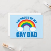 Ik ben trots op mijn pap Rainbow Pride Kaart (Voorkant / Achterkant in situ)