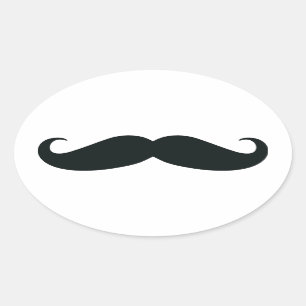 Ik ben trots op mijn Stache....Mustache Ovale Sticker