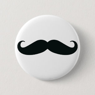 Ik ben trots op mijn Stache....Mustache Ronde Button 5,7 Cm