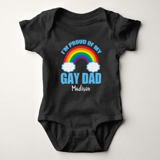 Ik ben trots op mijn vader LGBT Son Daughter Pride Romper (Voorkant)
