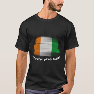 Ik ben trots op mijn wortels -  Ivoriaanse vlag T-shirt