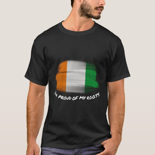 Ik ben trots op mijn wortels - Ivoriaanse vlag T-shirt (Voorkant)