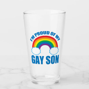 Ik ben trots op mijn zoon glas