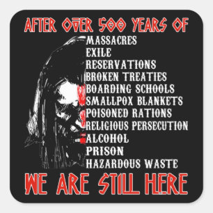 Ik ben trots op Native American 86 Vierkante Sticker