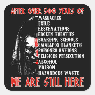 Ik ben trots op Native American 86 Vierkante Sticker