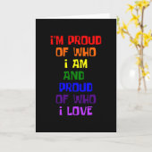 Ik ben trots op wie ik van Gay Pride hou Kaart (Gele Bloem)