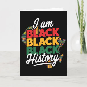 Ik ben trots op zwarte geschiedenis Afro Melanine Kaart