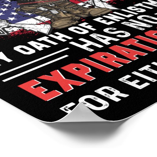 Ik ben trots veteraan te zijn en veteraan van het  poster (Hoek)