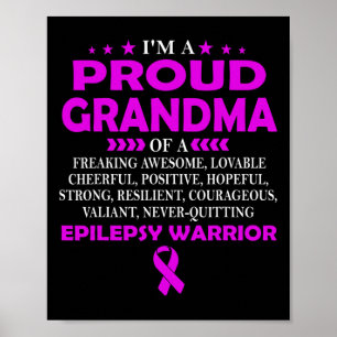 Ik ben trotse oma van epilepsie warrior T  Poster