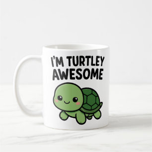 Ik ben Turtley Geweldige Cute Turtle Puns Grafiek Koffiemok