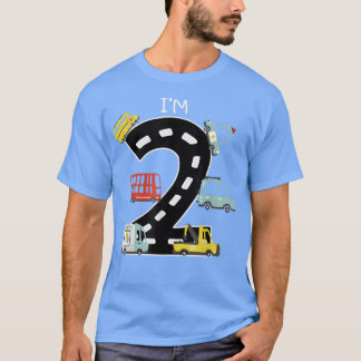 Ik ben twee 2 jaar oude dag jongen, paddestoel Tod T-shirt