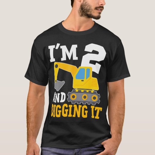 Ik ben twee 2e jaar oud Verjaardagsjongen graafmac T-shirt (Voorkant)
