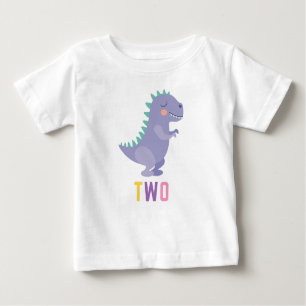 Ik ben twee 2e verjaardag Dinosaur Shirt