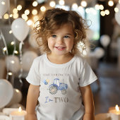 Ik ben twee blauwe tractor verjaardag T-shirt