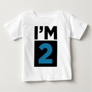 Ik ben twee Blue Second Birthday Shirt