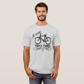 Ik ben twee gelaagde fietsen t-shirt (Voorkant volledig)
