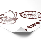 Ik ben twee te tired slapy fiets foto afdruk (Hoek)