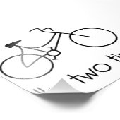 Ik ben twee te tired slapy fiets foto afdruk (Hoek)