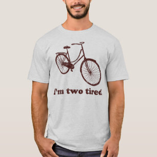 Ik ben twee te tired slapy fiets t-shirt