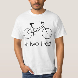 Ik ben twee te tired slapy fiets t-shirt